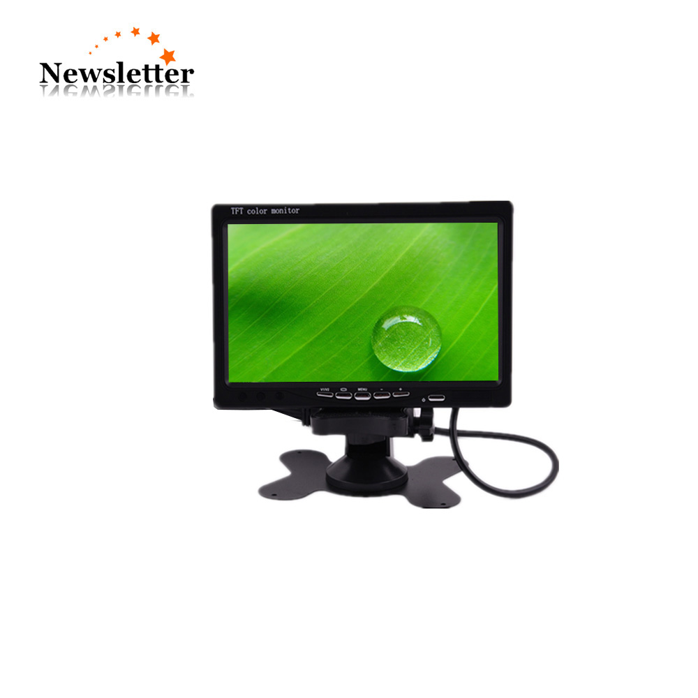 7 inch desktop monitor LCD 2ch video input DC 12 V return headrest