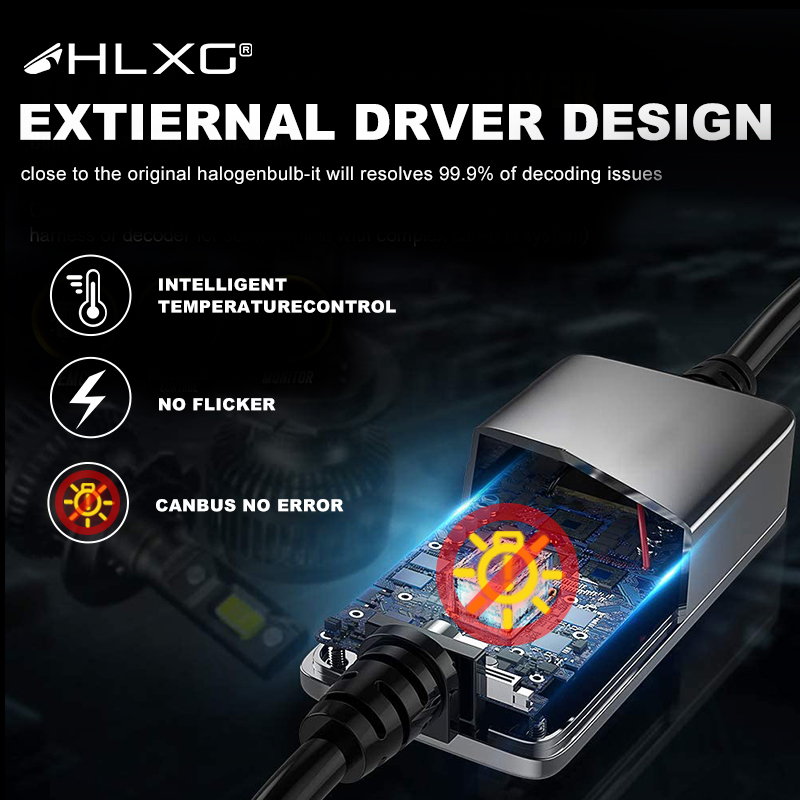 30000LM 100W 6000K Led H7 4300K HB3 9005 HB4 9006 9012 HIR2 H11 H8 H4 H1 Automobiles Auto Lamp Car Light Led Headlight 12V HLXG
