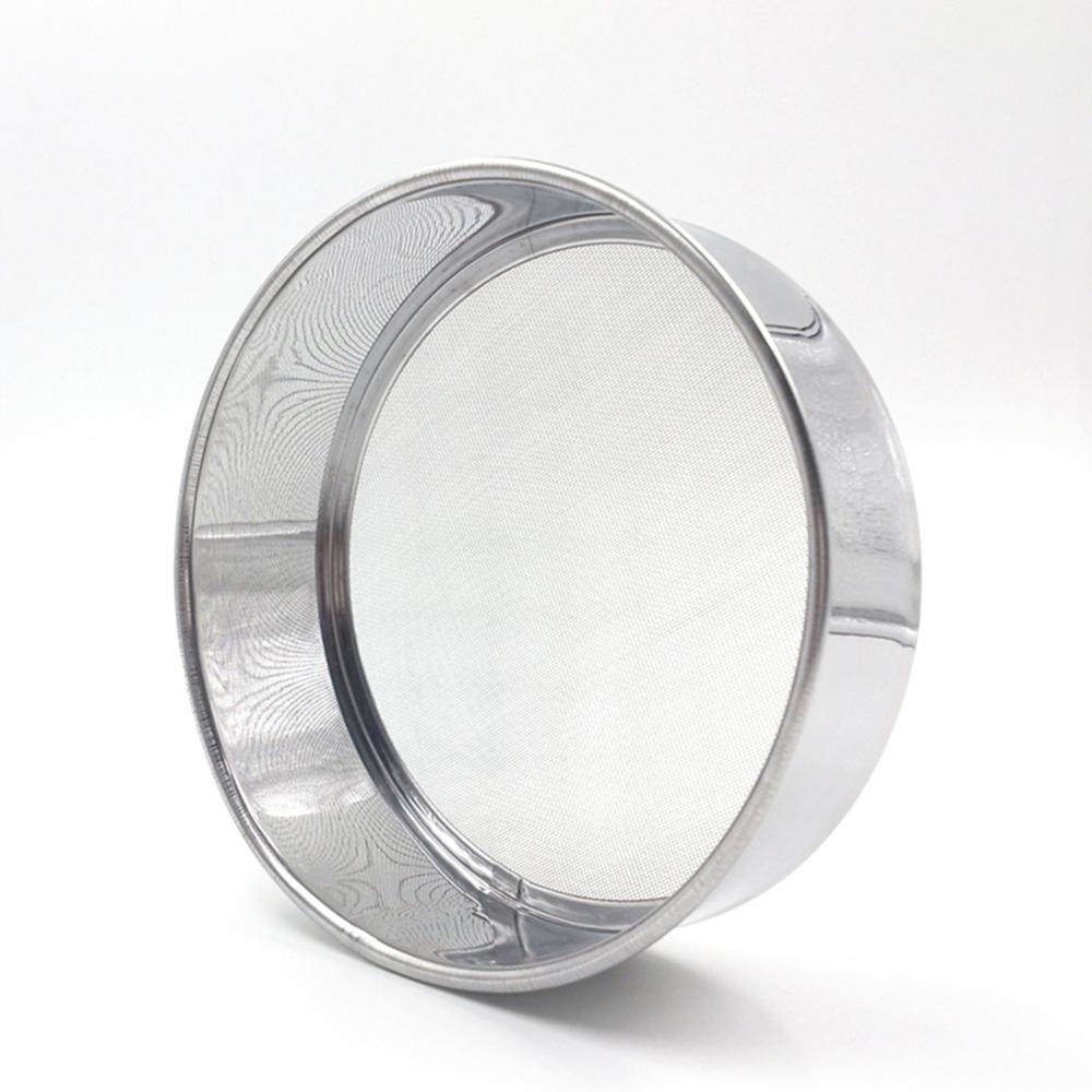 Tamiz de harina de acero inoxidable seguro y duradero, filtro de criba, herramienta de cocina, accesorios de cocina
