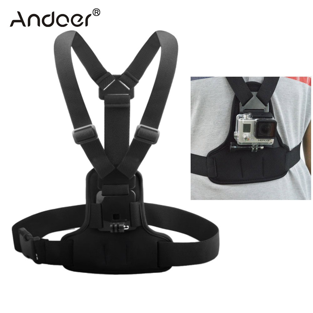 Andoer Adjustable Elastic Body Harness Chest Strap Mount Band Belt Camera Accessory for GoPro Hero 4/3+/3/2/1 SJCAM Sport Camera