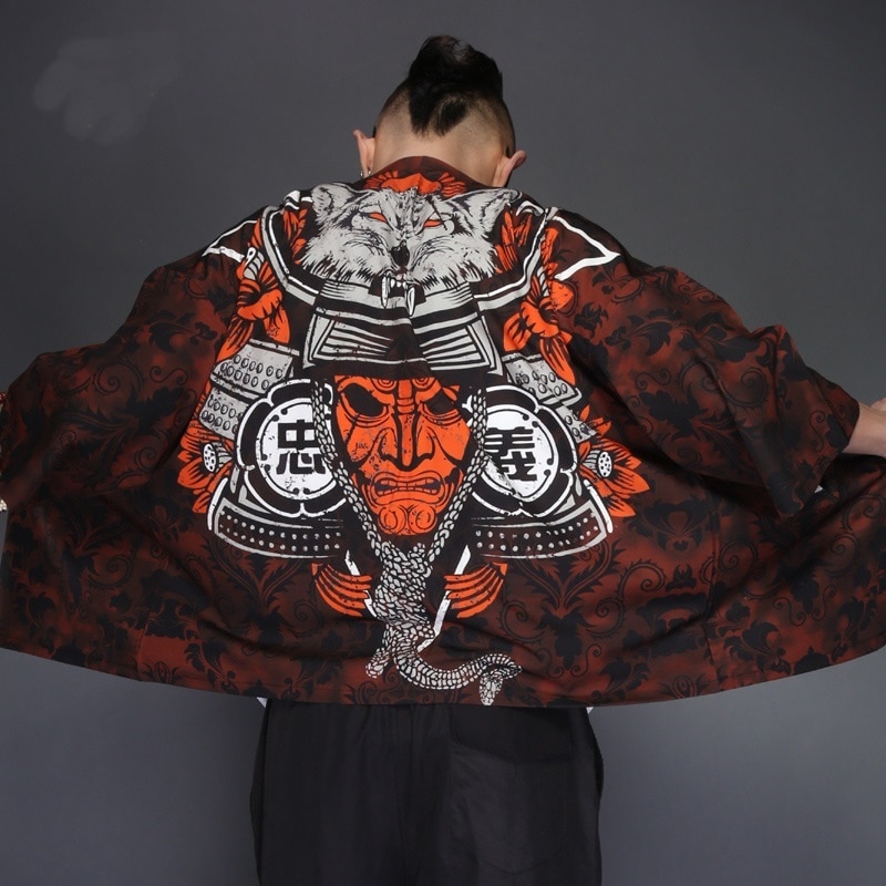 Japanse Kimono Man Yukata Haori Vest Mannen Samurai Kleding Kimono Jas Heren Kimono Streetwear Mannen Japanse Blouse Shirt