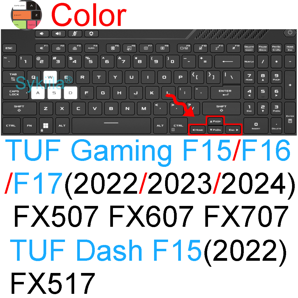 Keyboard Cover for ASUS TUF Gaming A15 A16 A17 Dash F15 F16 F17 FA507 FA607 FX507 FX607 FA707 Silicone Protector Skin Case 15 16: GRAY