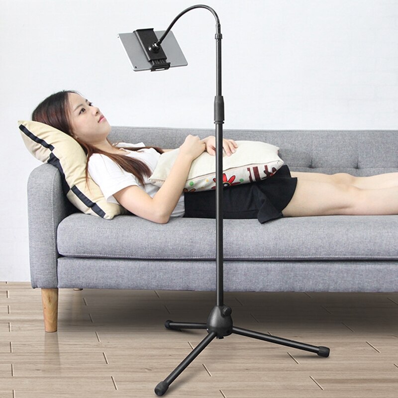Triple-cornered Stand, Floor-Mounted Mobile Phone Stand,Standing Hose Tripod, for Live Broadcast, Watching TV, Video