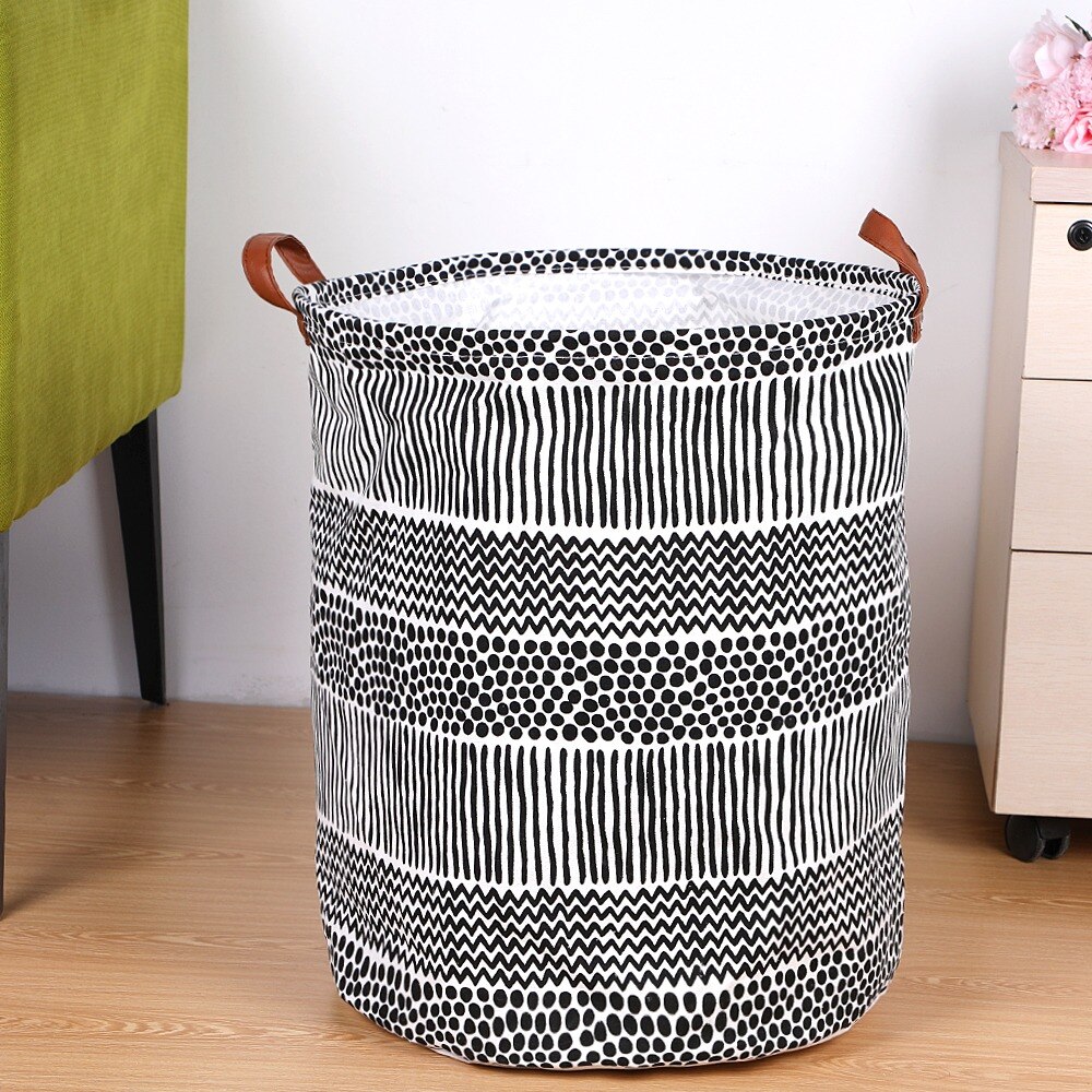 Panier de rangement rond large, sac à linge, bac d'organisation, pour vêtements, jouets, rabattable avec une grande capacité, 1 pièce: E