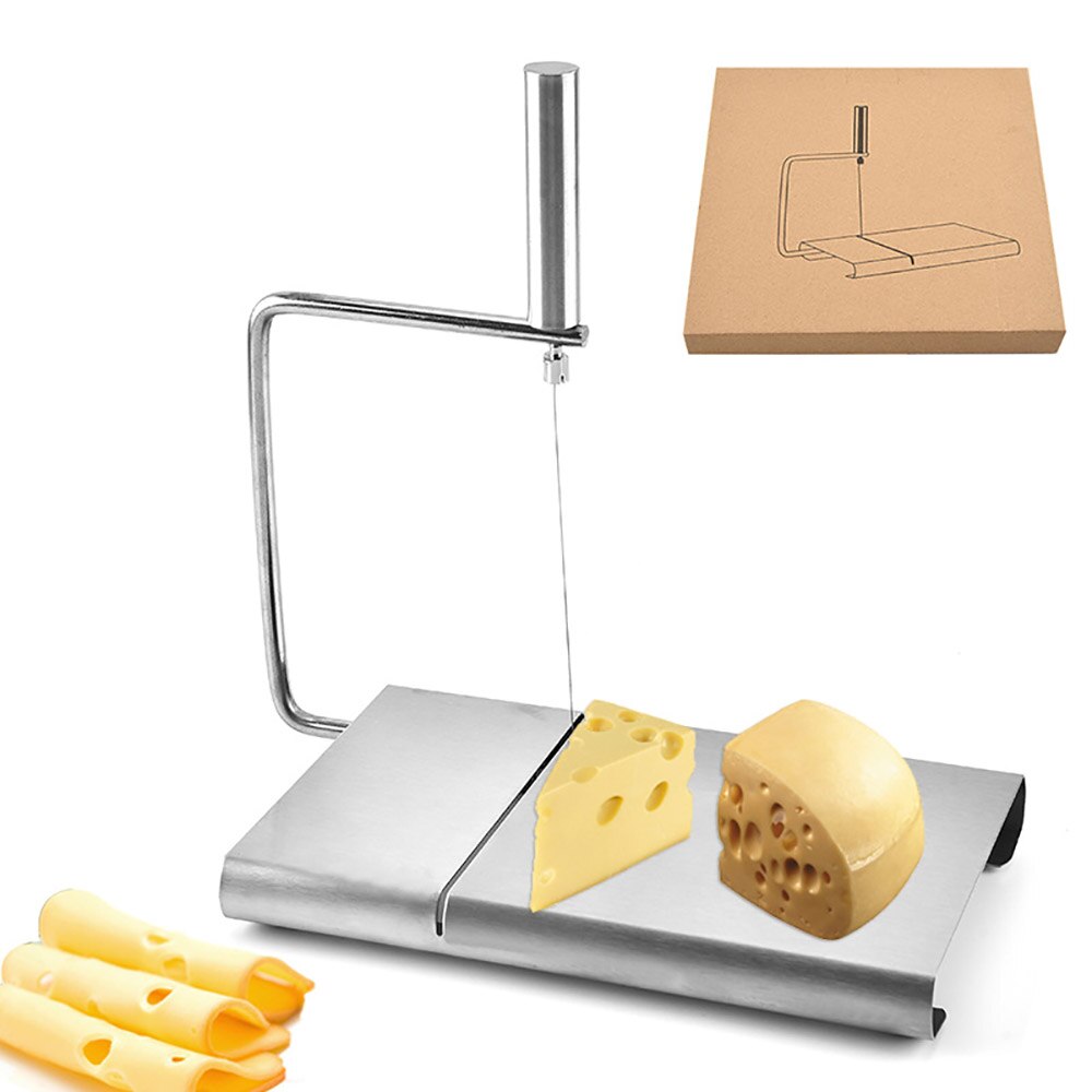 Stainless Steel Cheese Slicer With 5pcs Replacement Stainless Steel Cutting Wire Cheese Butter Cutter Kitchen Accessories