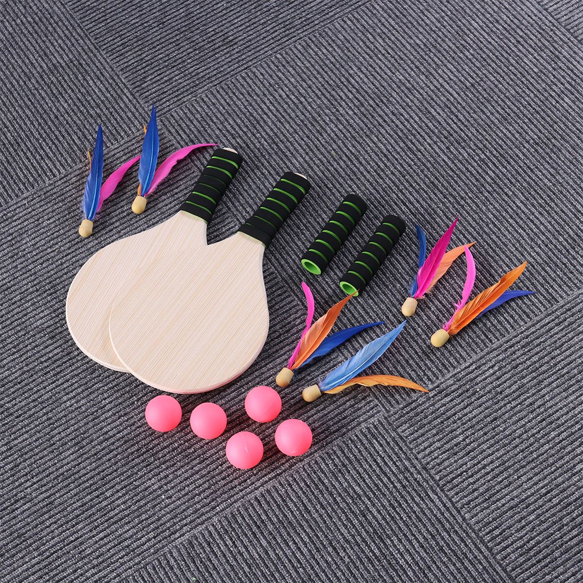 Paddle Ball Game Beach Tennis Pingpong Cricket Badminton Racket Paddles Set Indoor Outdoor Racquet Game For Kids And Adults