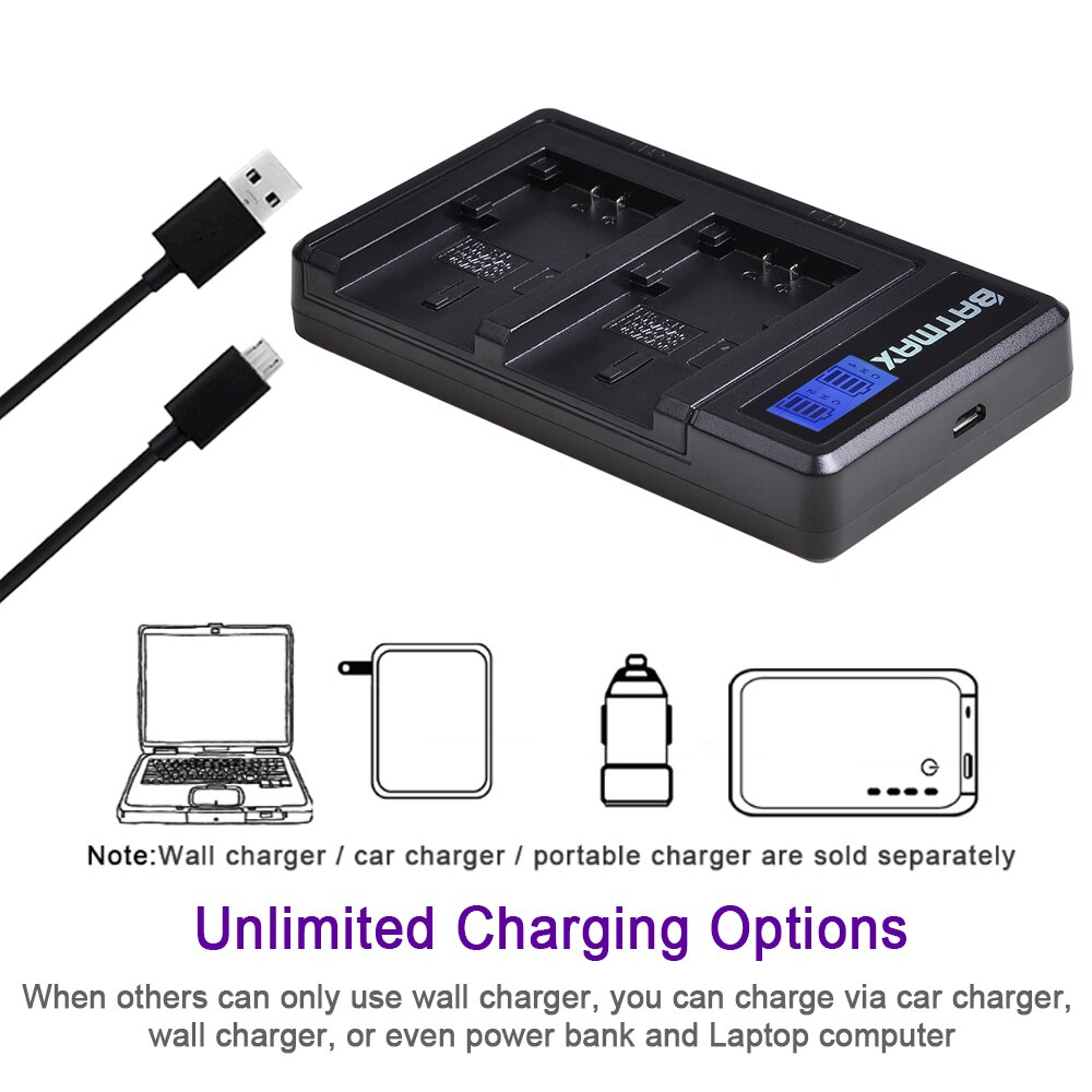 Batería con LCD y cargador Dual USB para SONY NP-FH100, 4500mAh, NP-FH70 NP FH100, FH50, FH30, DCR-SX40, SX40R, A230, A330, A290, A380, A390, 2 uds.