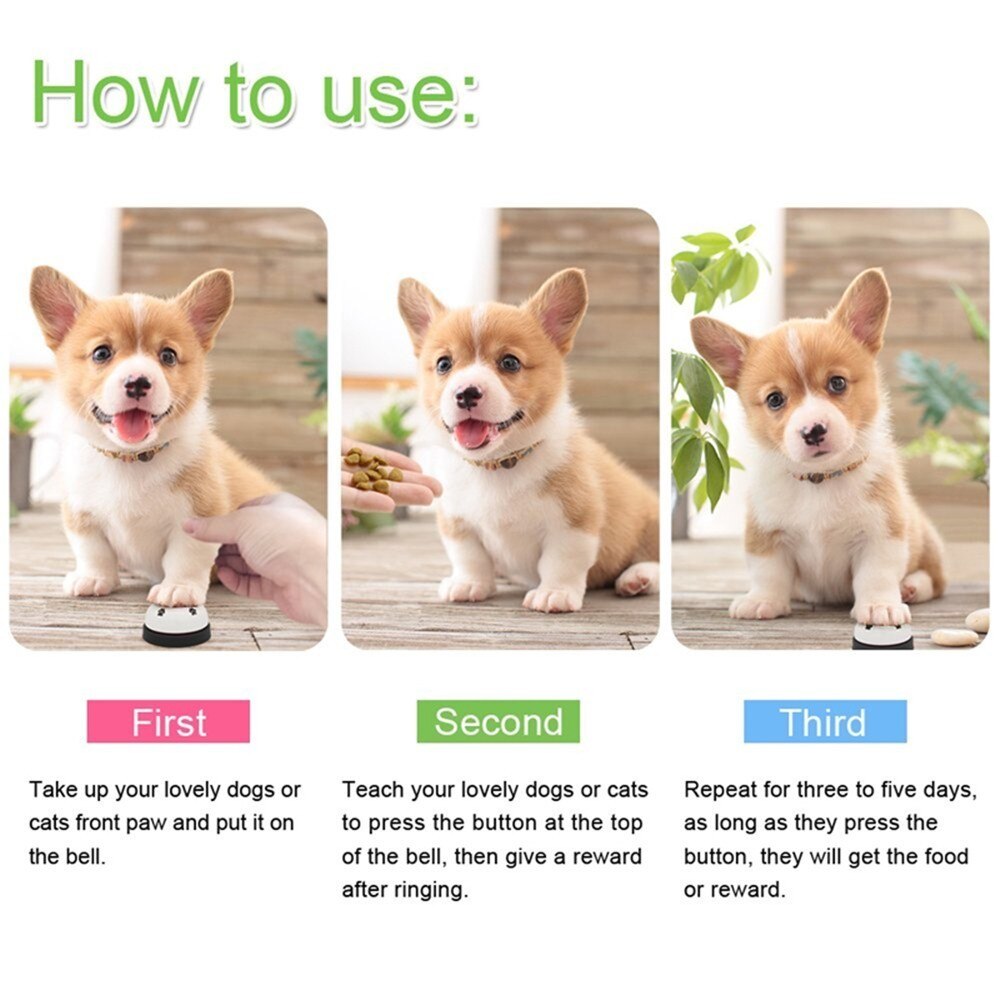 Dog Training Feeding Ringer Pet Cat Call Bell Toys Interactive Dogs IQ Educational Device Feed Reminder Accessories
