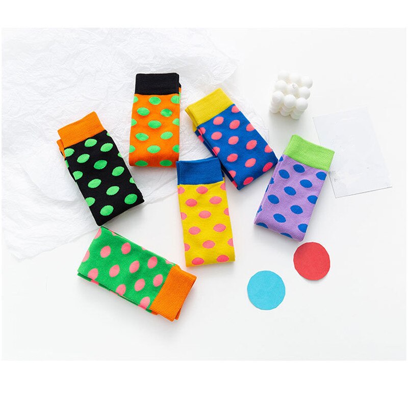Dziecko dzieci kolana wysokie modne skarpetki z nadrukiem dziewczyny dzieci skarpetki na wiosnę jesień dziecko maluchy chłopiec dziewczyna długie skarpetki kropki 2-12Y