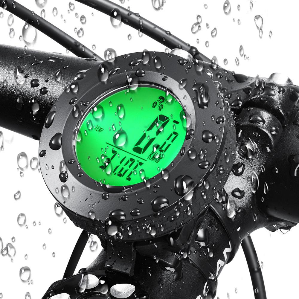 Vélo ordinateur chronomètre sans fil étanche trois couleurs rétro-éclairage LCD vélo compteur de vitesse odomètre CAL ETA pièces de vélo