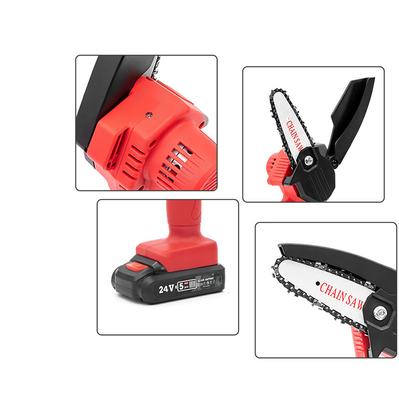 Magnitt Elektrische Kettingzaag 24V 4Inch Verwijderbare Snoeizaag Draagbare Houtbewerking Elektrische Mini Kettingzaag Hout Cutter Elektrische Zagen
