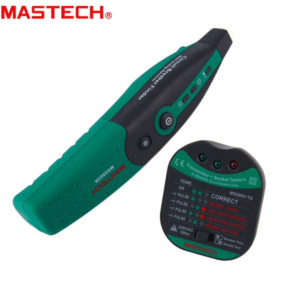 MASTECH MS5902 Circuit Breaker Finder/Socket Tester Instructie/volautomatische Circuit Breaker Finder