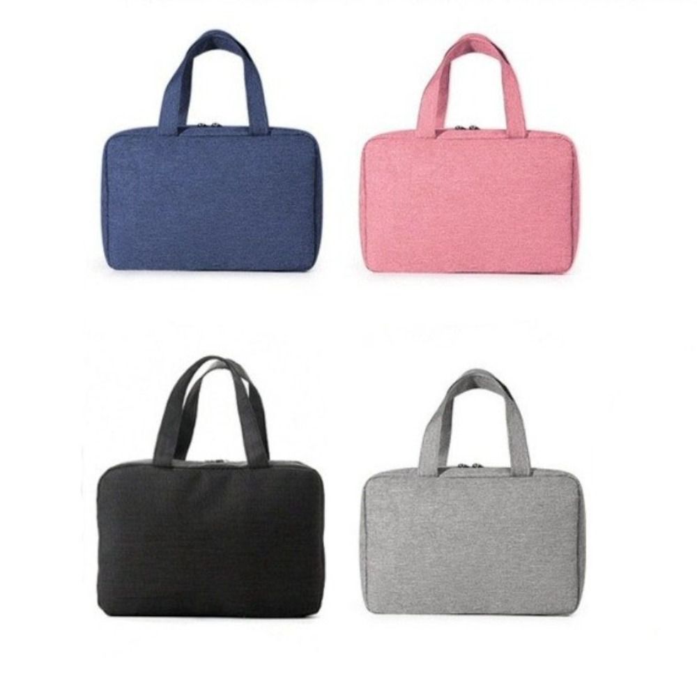 Sacs à cosmétiques suspendus de couleur unie, sac de rangement de toilette étanche de grande capacité, pochette de lavage séparée humide et sèche pour hommes