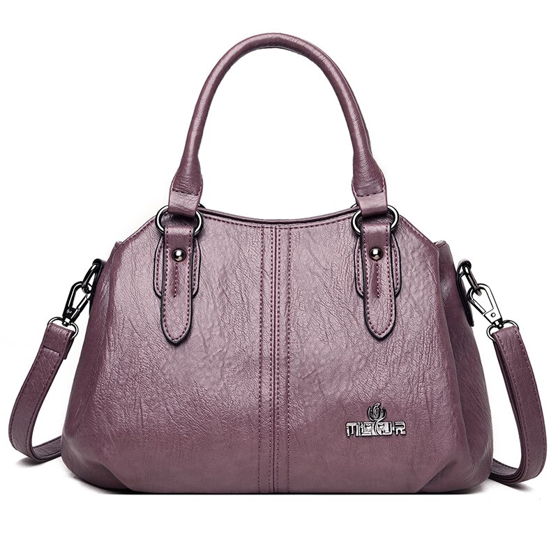 Olsitti Casual Schoudertassen Voor Vrouwen Pu Lederen Crossbody Tassen Luxe Handtassen Dames Casual Tote: Purple