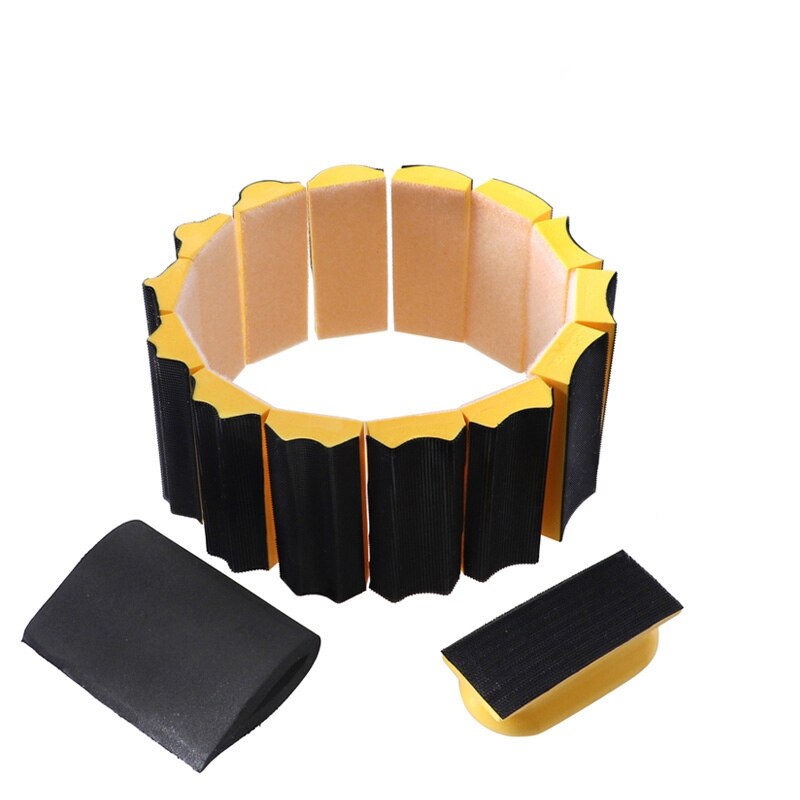 16Pcs/Set Sanding Pad 40x100Mm Shaped Hand Sanding Block Sanding Disc Grinding Sponge for Hook &amp; Loop Sandpaper Abrasive Tools