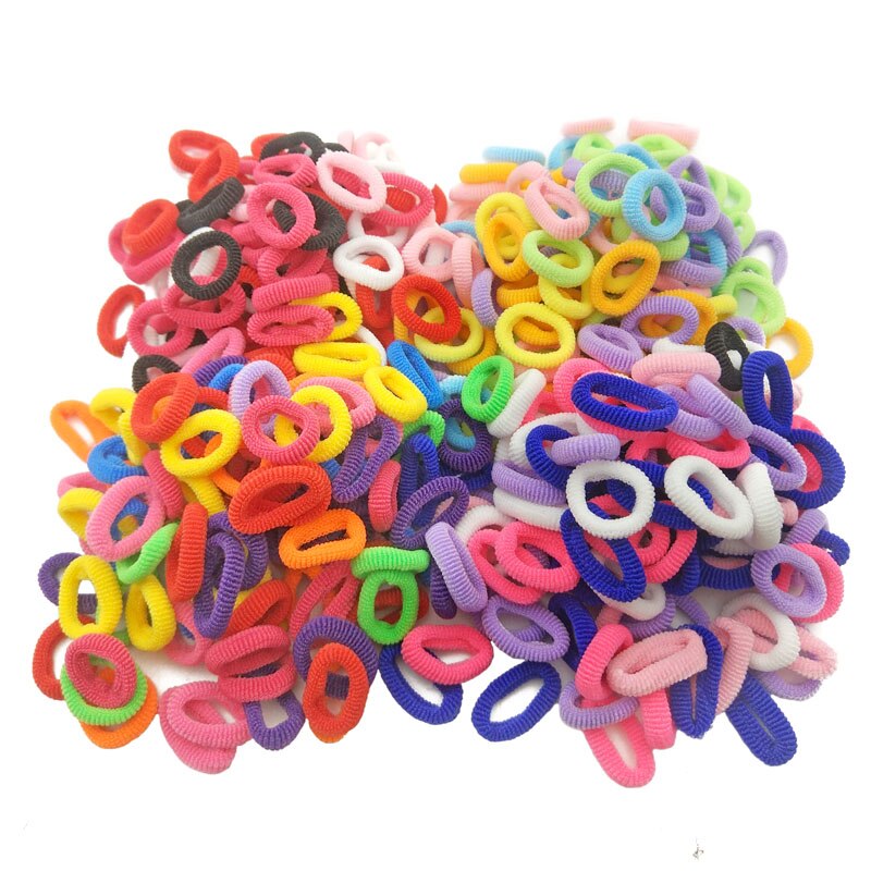 Lot 100 Pcs Kids Elastic Hair Bands Girls Children Rope Accessories Ponytail Holder Scrunchy Rubber Gum