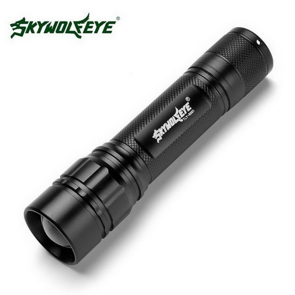 Skywolfeye Flashlight Focus 3000 Lumens 3 Modes T6 LED 18650 Flashlight Torch Lamp Powerful VEJ93 P30