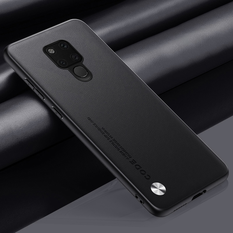 Luxury PU Leather Case For Huawei Mate 20 Pro 20X Cover Silicone Protection Phone Case For Huawei Mate 20 X 20Pro Mate20 Coque: ABS / black