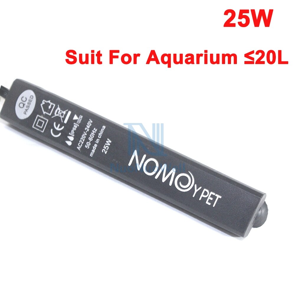 NuoNuoWell-Mini varilla de calefacción para acuario, termostato automático de 25-28 grados, calentador de temperatura, totalmente SUMERGIBLE: 25w / EU PLUG