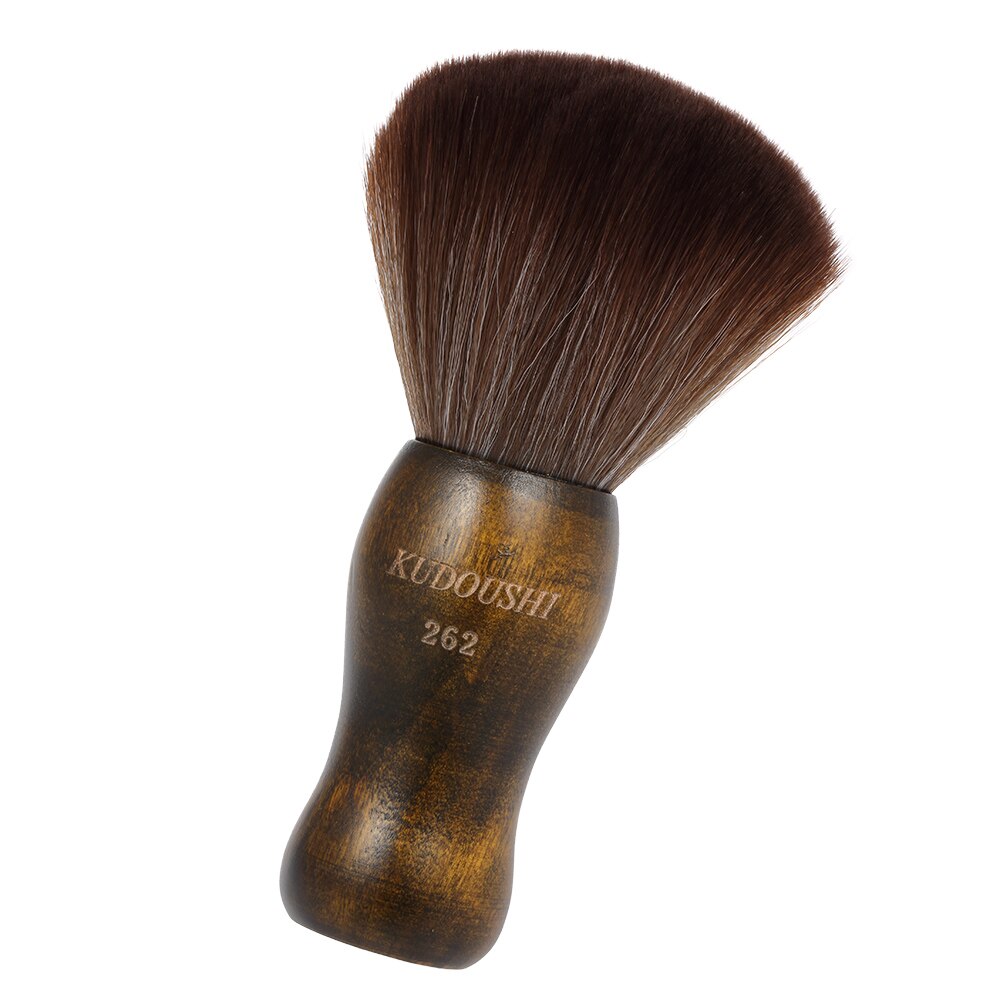 negro cuello cara Duster brochas de barbero pelo cepillo de cabello para salón de belleza de peluquería Estilo herramienta de maquillaje: Default Title