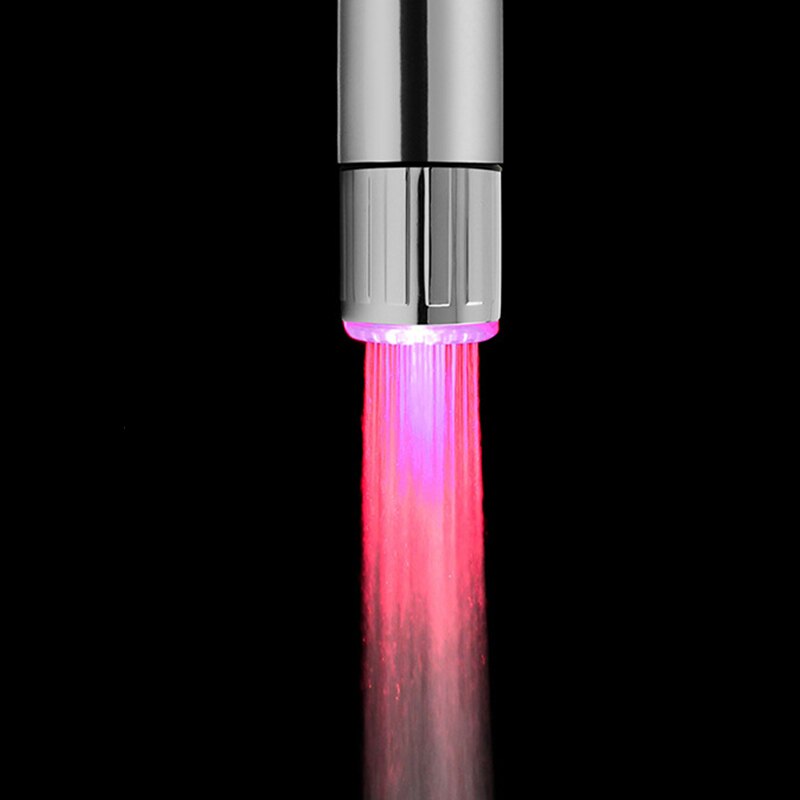 Accesorios de baño para cocina, grifo de ducha con brillo RGB de 3 colores, luz LED controlada por temperatura, cabezal de ducha de agua