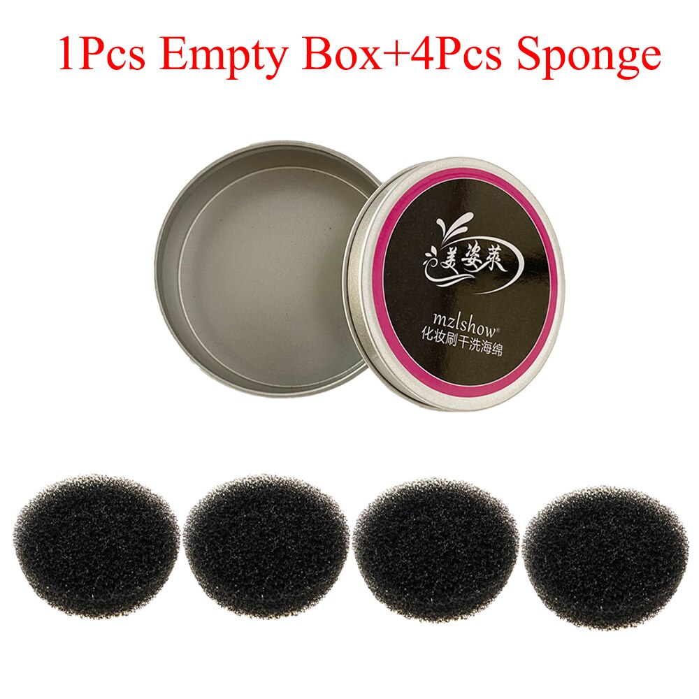 Limpiador de brochas de maquillaje, esponja para quitar el Color de las brochas, esponja para sombras de ojos, limpiador de pinceles de maquillaje de Color rápido: as the picture