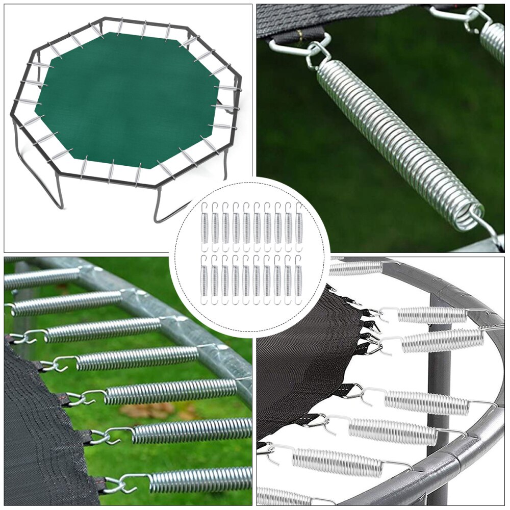 20PCS Trampoline Springs Stainless Steel Tension Spring Versatile Double Hook Spring Sturdy Extension Spring for Home Store Use