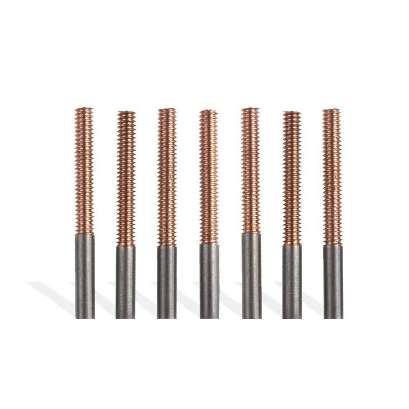 1PCS Tungsten Copper Thread Electrode Discharge Red Copper Tapping Electrodes Screw Tooth Metric Size