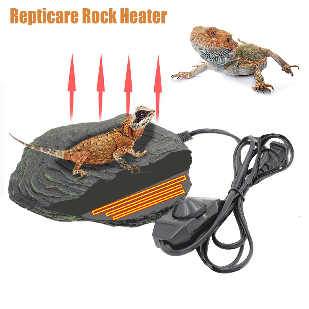 Reptile Pet Heating Stone Heat Wave Insulation Cave Hole Basin Branch Equipment Repticare Heater Rock Heatwave Stone