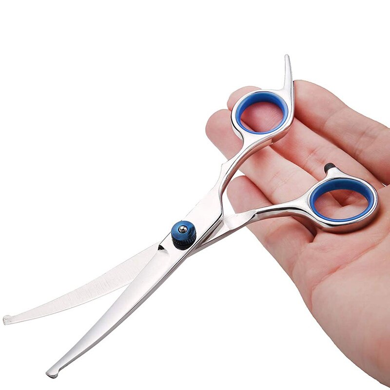 Benepaw Stainless Steel Dog Scissors Set Ergonomic Safe Round Tip Pet Grooming Comb Curved Scissors Thinning Shears