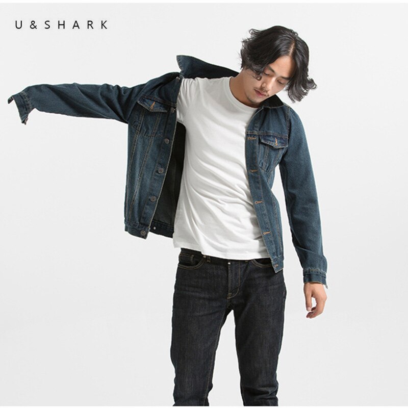 Veste en Jean pour hommes, tenue en Denim de , à la , col rabattu, manteau Cowboy masculin, printemps