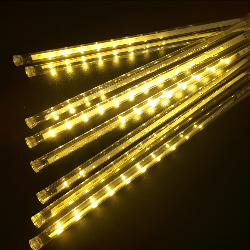 30/50 cm LED Lichterkette Hochzeit Meteorschauer Fee Girlande Licht Weihnachtsbaum Garten Dekoration 8 Röhren EU/Us-stecker