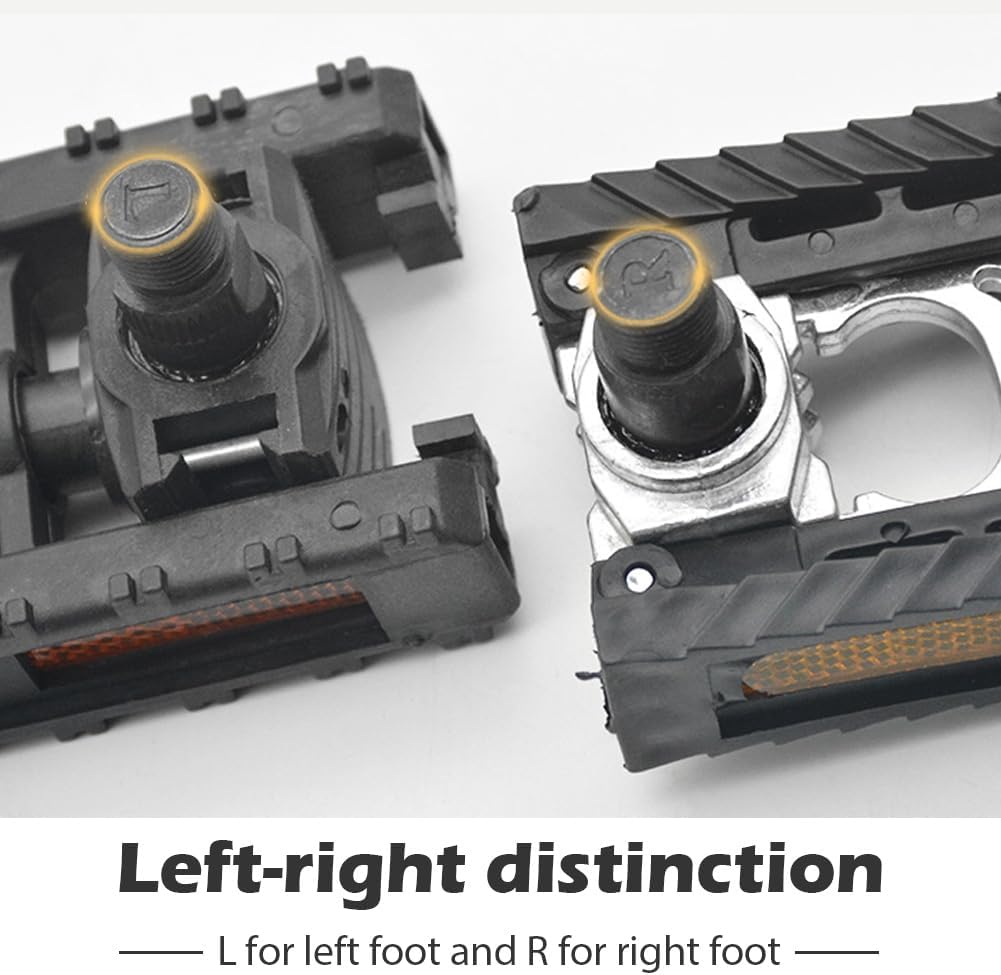 Vouwfietspedalen voor ebike met reflecterende strips Brede platte pedalen, aluminium stedelijke fietspedalen