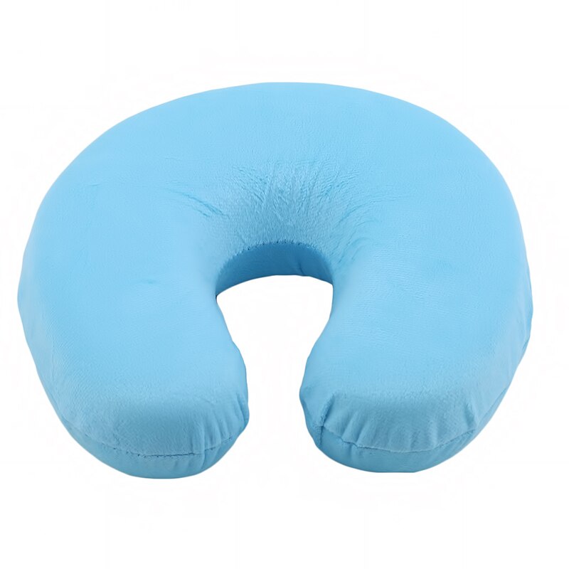 Almohada de cuello para coche, cojín en forma de U, almohada deportiva transpirable para oficina, almohada de viaje para dormir para niños, almohada de soporte para cabeza y cuello para adultos: sky blue