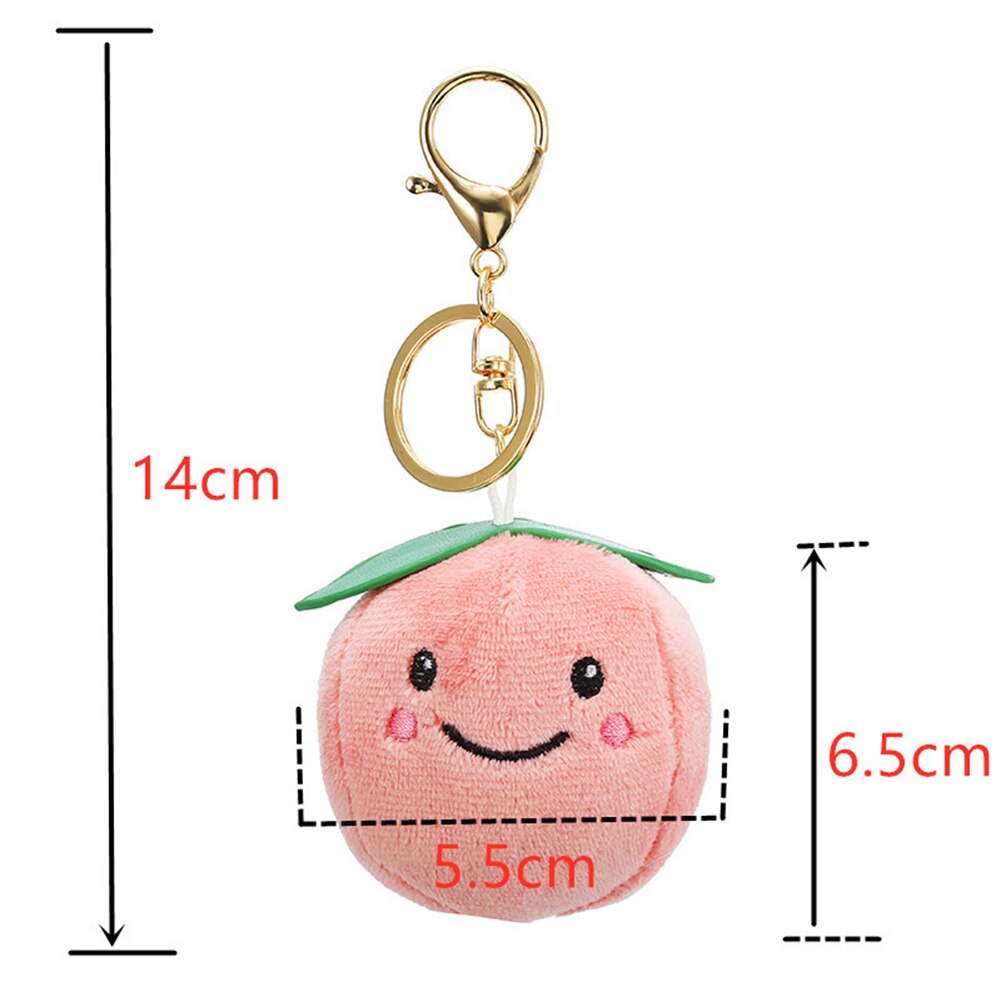 Śliczne owoce jabłko pluszowe lalki wisiorek brelok klucz uchwyt pierścieniowy torba telefon dekoracje dzieci edukacyjne zabawki dla dzieci prezenty