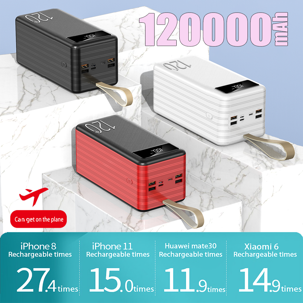 Snel Opladen 120000Mah Power Pack Grote Capaciteit Mobiele Power Universele 5v3a Snel Opladen