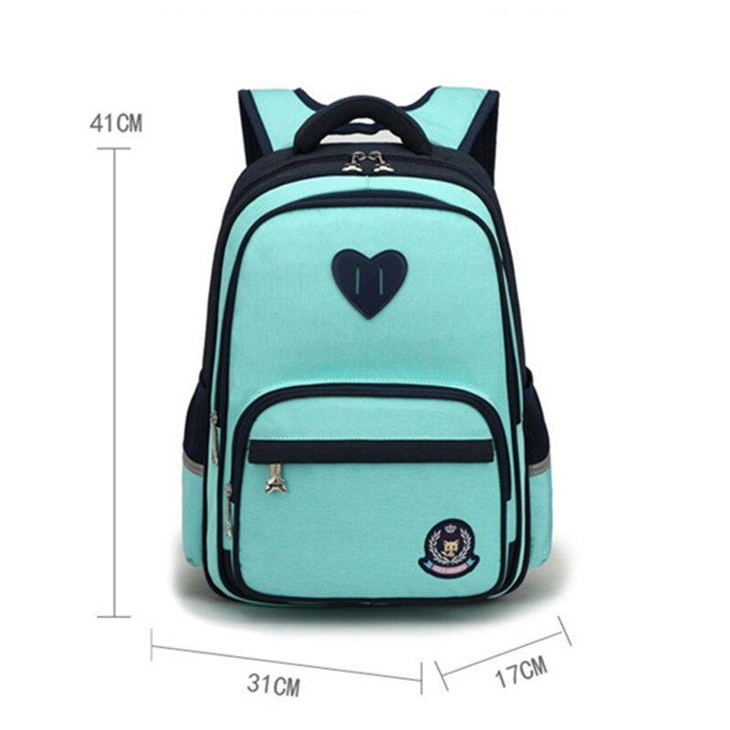 Waterdichte kinderschooltassen jongens meisjes basisschoolrugzakken kindertas schooltas orthopedische rugzak mochila infantil: Groene midden