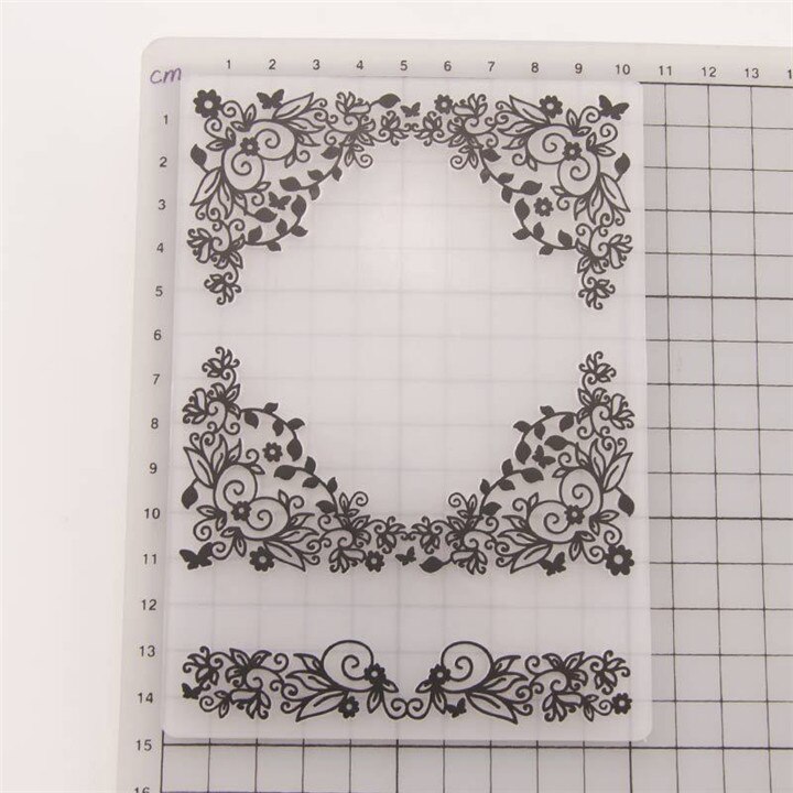 Gabarit de Scrapbook en relief | Bricolage, fabrication de carte, carte artisanale, gabarit de carte plastique, timbre Transparent, décoration de mariage: Gris clair