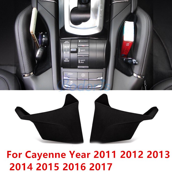 Tilbehør til porsche cayenne armlæn holder holder opbevaringsboks konsol bil organisator: Sort farve 2011-17