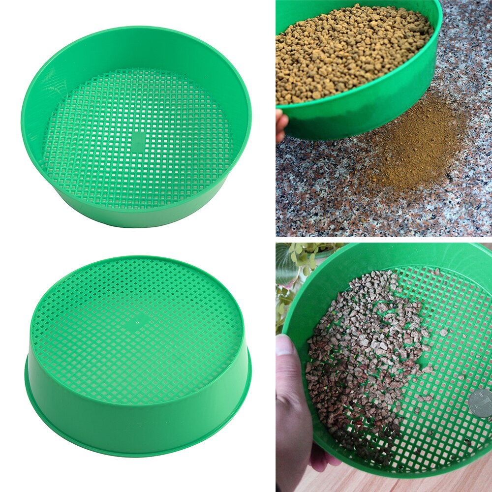 Plastic Garden Sieve Riddle Green For Compost Soil Stone Mesh Soil Sieve Filtration Large Stones Twig from Soil Garden Tool
