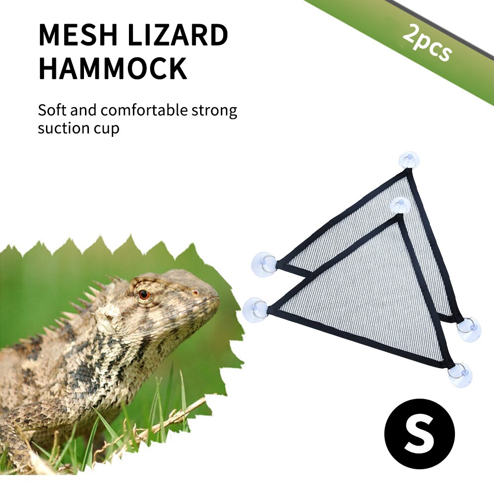 Hamaca de malla transpirable para Reptiles y mascotas, cama colgante de lagarto, camaleón barbudo, 2 uds.: S