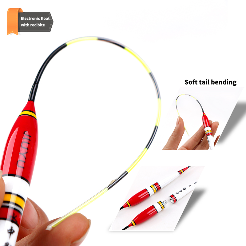 Jiuyu Smart Vissen Led Light Float Lichtgevende Gloeiende Float + Lader Set Fish Bite Automatisch Herinneren Elektrische Vissen Boei