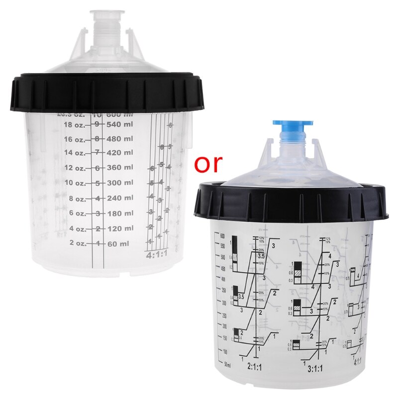 Paint Mixing Cup PPS Type H/O Quick Cup Hard Cup Inner Cup Lids 600ml Spray Gun