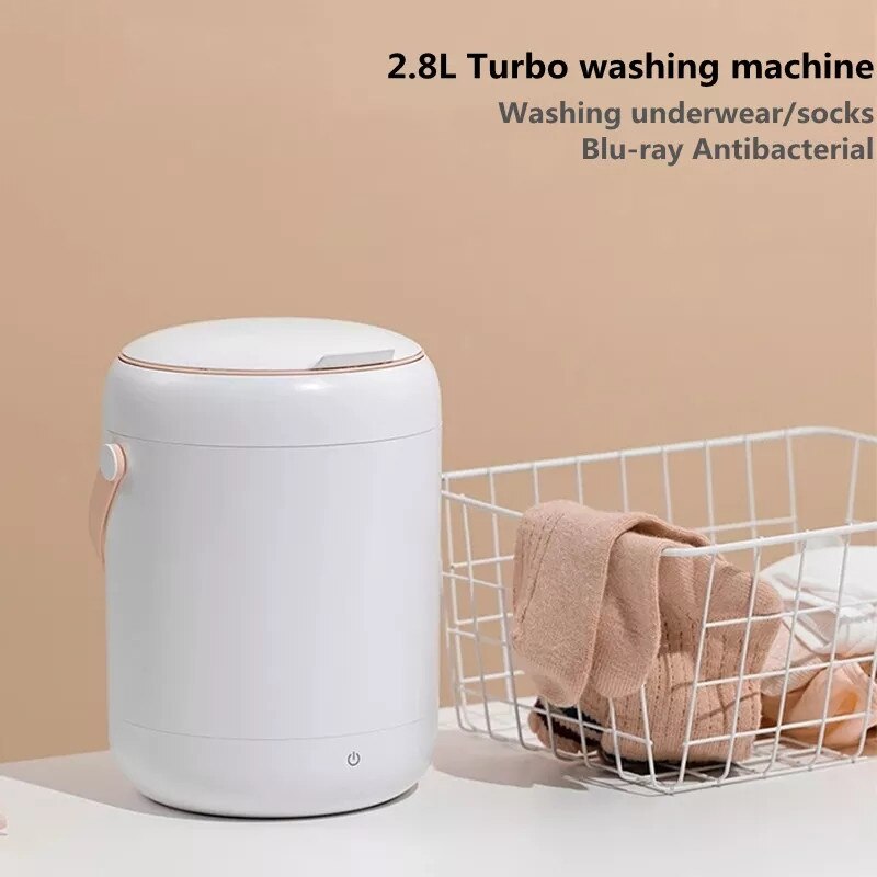 Xiaomi-Mini lavadora ultrasónica de 2,8 l, para ropa interior de calcetines, lavadora antibacteriana