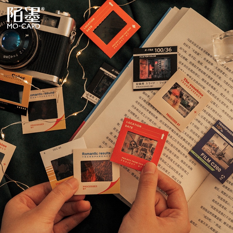 Jianwu 7 ark retro film husdjur collage kort klistermärken dekorationsmaterial gör-det-själv klippbok dagbok telefon album brevpapper