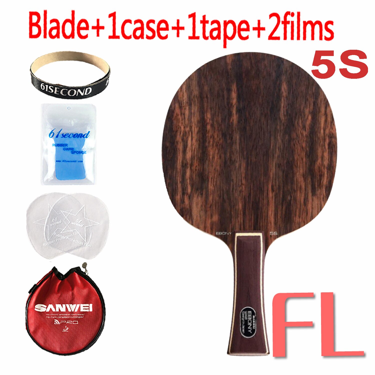 Original Sanwei H5s H7s Table Tennis Racket Ping Pong Blade Bat: H5S FL with YRM