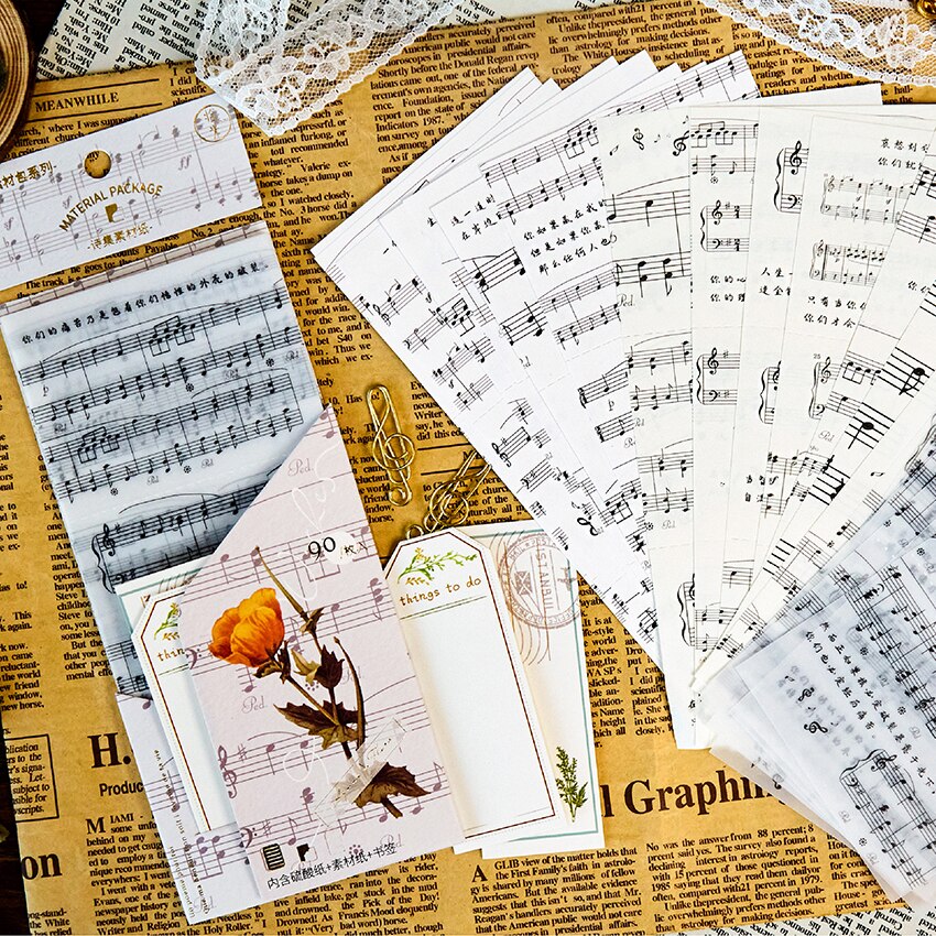 VanYi-Colección de poesías Vintage, 6 diseños, cartas en stock, letras de papel cuadradas, álbum de recortes, fabricación de tarjetas, proyecto de diario Bullet DIY: A