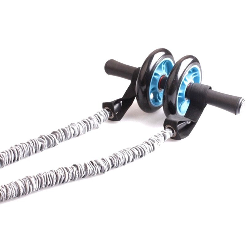 Rueda de rodillo Ab para gimnasio en casa, equipo de culturismo de Fitness, rueda Abdominal de alta elasticidad, cuerda de tracción, bandas de resistencia