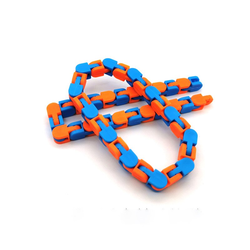 Puzzle Game Bike Chain Bracelet Snake Toy Plastic Kids Adult Funny Decompression Toy Countless Shapes Bracelet Snake Bending Toy