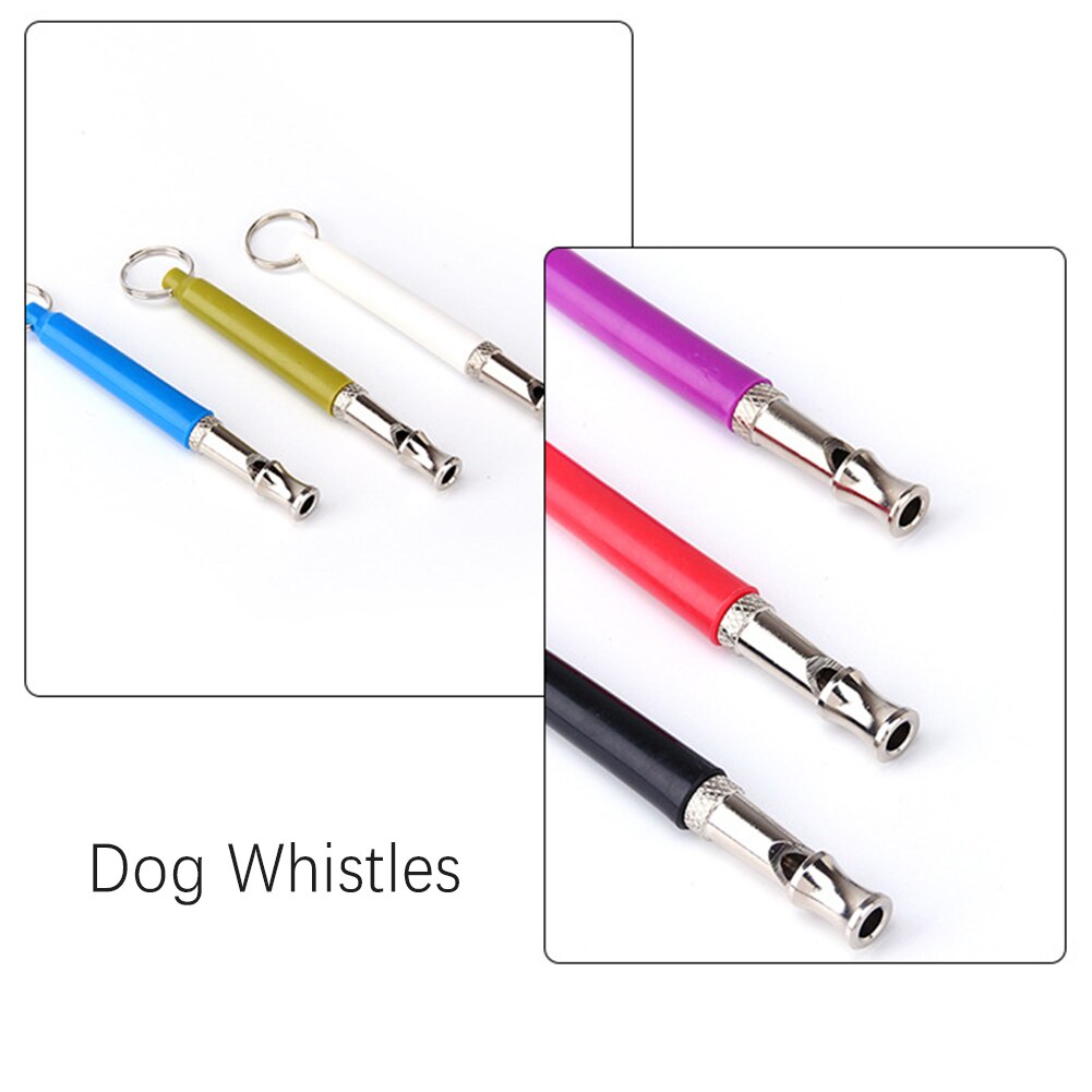 Mascota ultrasónico sonido perro entrenamiento silbato flauta llavero portátil perro silbato ajustable perro flauta suministros para mascotas